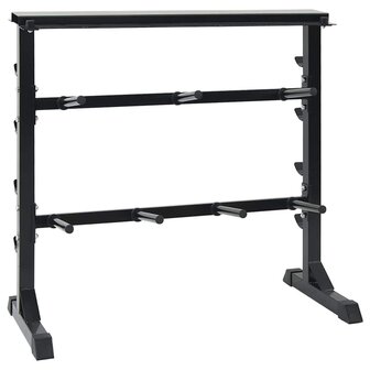 Dumbbell Rek met 7 Houder en 8 Haken 300 kg Staal 1