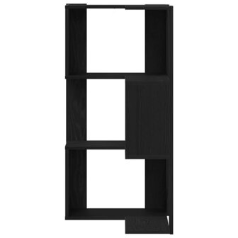 Hoekboekenkast 3-laags 50x50x102 cm hout zwart eikenkleur 4