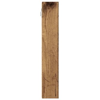 Vitrinekast wandgemonteerd bewerkt hout oud houtkleurig 5