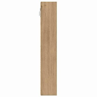 Vitrinekast wandgemonteerd bewerkt hout artisanaal eiken 5