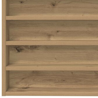 Vitrinekast wandgemonteerd bewerkt hout artisanaal eiken 7