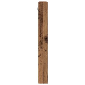 Vitrinekast 100x8,5x75 cm bewerkt hout oud houtkleurig 6