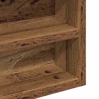 Vitrinekast 100x8,5x75 cm bewerkt hout oud houtkleurig 7