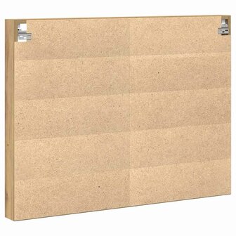 Vitrinekast 100x8,5x75 cm bewerkt hout artisanaal eiken 4