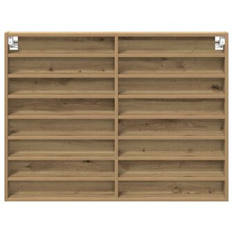 Vitrinekast 100x8,5x75 cm bewerkt hout artisanaal eiken 5