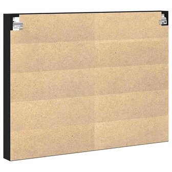 Vitrinekast 100x8,5x75 cm bewerkt hout zwart eikenkleurig 4