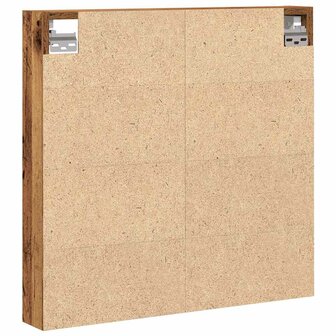Vitrinekast 60x8,5x58 cm bewerkt hout oud houtkleurig 4