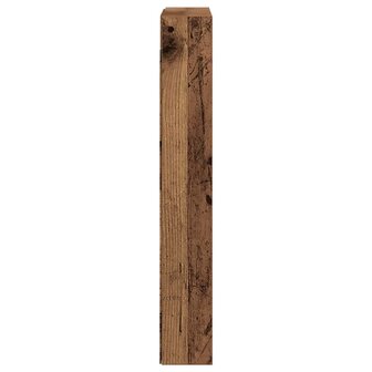 Vitrinekast 60x8,5x58 cm bewerkt hout oud houtkleurig 6