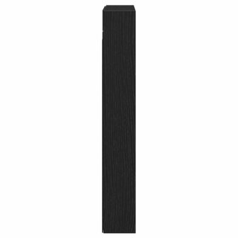 Vitrinekast 60x8,5x58 cm bewerkt hout zwart eikenkleurig 6