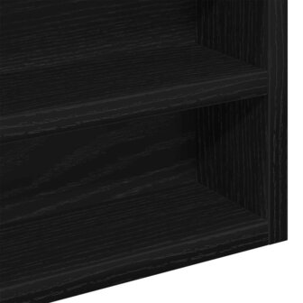 Vitrinekast 60x8,5x58 cm bewerkt hout zwart eikenkleurig 8