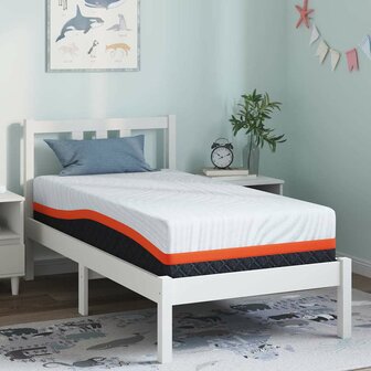 Matrassen Wit, Grijs 80 x 160 cm 100% polyester jacquard stof 1