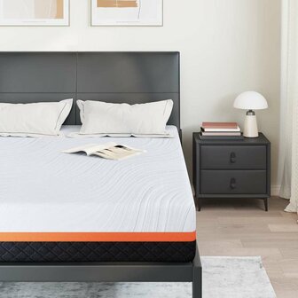 Matrassen Wit, Grijs 140 x 190 cm 100% polyester jacquard stof 2
