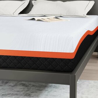 Matrassen Wit, Grijs 180 x 200 cm 100% polyester jacquard stof 7