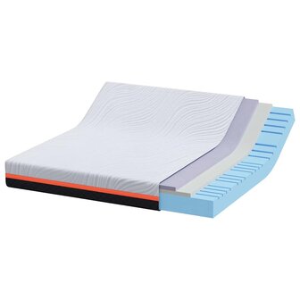 Matrassen Wit, Grijs 200 x 200 cm 100% polyester jacquard stof 3