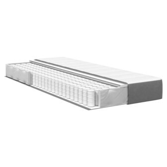 Pocketveringmatras medium 80x200x20 cm stof lichtgrijs 3