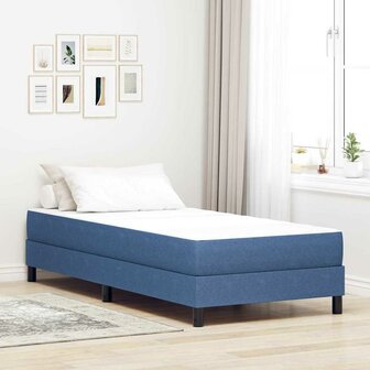 Pocketveringmatras medium 90x190x20 cm stof blauw 1