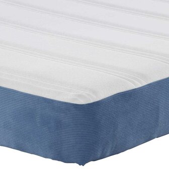 Pocketveringmatras medium 90x190x20 cm stof blauw 7