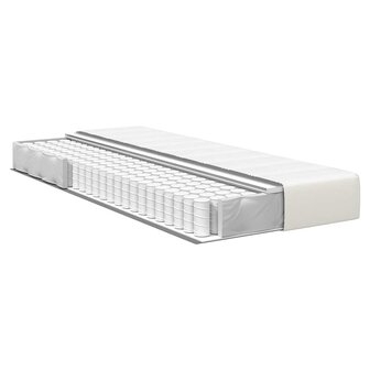 Pocketveringsmatras medium 90x200x20 cm stof cr&egrave;mekleurig 3