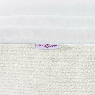 Pocketveringsmatras medium 90x200x20 cm stof cr&egrave;mekleurig 6