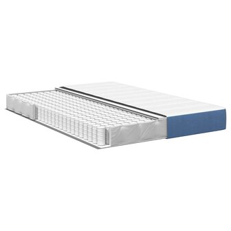 Pocketveringmatras medium 140x200x20 cm stof blauw 3
