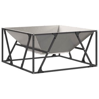 Vuurtafel Vierkant 80x80x40 cm Weerbestendig Staal 3