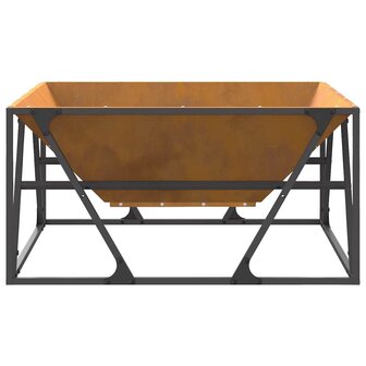 Vuurtafel Vierkant 80x80x40 cm Weerbestendig Staal 5