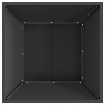 Vierkante Vuurplaats Zwart 60x60x35 cm Staal 4