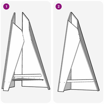 Vuurplaats Piramide Zwart 58x36x100 cm van Staal 8