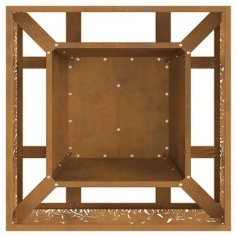 Vierkante Vuurplaats 60x60x30 cm Weerbestendig Staal 5