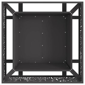 Vuurplaats Vierkant Zwart 80x80x30 cm Staal 4