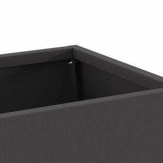 Vuurplaats met Houtopslag Zwart 60x35x100 cm Staal 5
