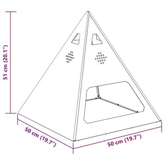 Vuurplaats Pyramid Zwart 50x50x51 cm Staal 6