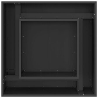 Vuurplaats Vierkant Zwart 80x80x40 cm Staal 4