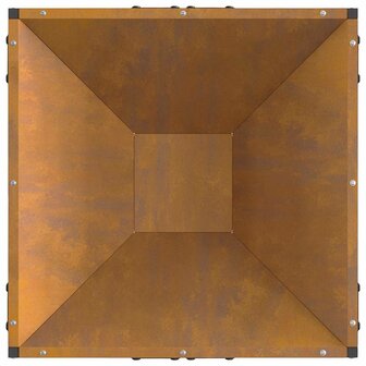 Vierkante Vuurplaats 50x50x35 cm Weerbestendig Staal 6