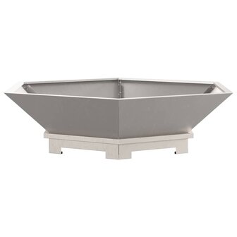 Vuurplaats Hexagonaal 100x100x28 cm Weerbestendig Staal 3