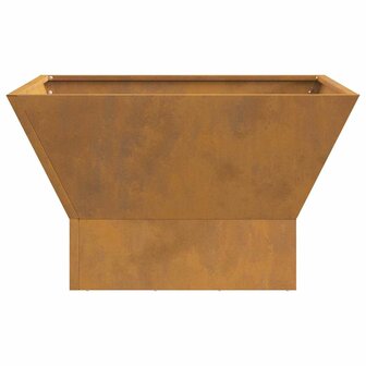 Vuurkorf Vierkant Zwart 60x60x35 cm Weerbestendig Staal 4