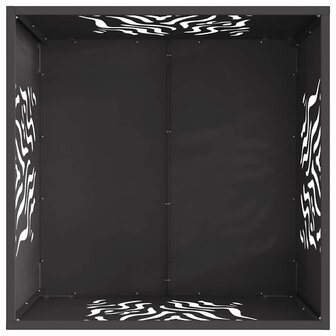 Vierkante Vuurkorf Zwart 60x60x40 cm Staal 4