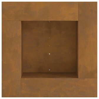 Vierkante Vuurkorf 60x60x30 cm Verweerd Staal 5