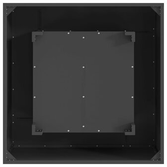 Vierkante Vuurkorf Zwart 80x80x40 cm Staal 7