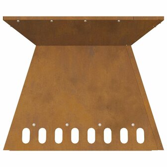 Vuurkorf 48x48x40 cm Weerbestendig Staal 8