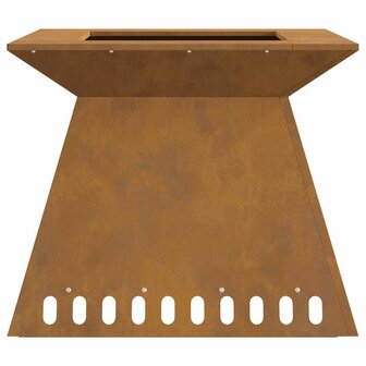 Vuurkorf 60x60x50 cm Weerbestendig Staal 4