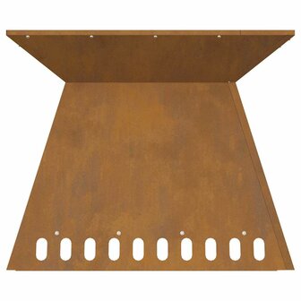 Vuurkorf 60x60x50 cm Weerbestendig Staal 8