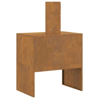 Vuurkorf met Rookkanaal 60x40x96 cm Weerbestendig Staal 6