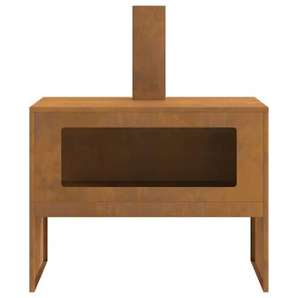 Vuurkorf met Schoorsteen 80x50x96 cm Weerbestendig Staal 4