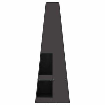Vuurkorf met Houtopslag in Zwart 35 x 35 x 100 cm van Staal 4