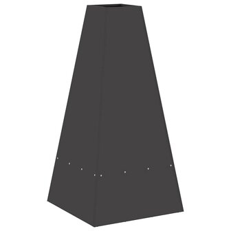 Vuurkorf met Houtopslag - Zwart 50 x 50 x 100 cm - Staal 2