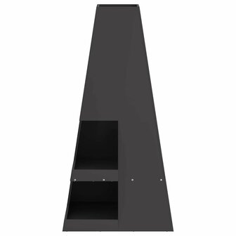 Vuurkorf met Houtopslag - Zwart 50 x 50 x 100 cm - Staal 3