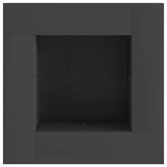 Vuurkorf vierkant 60x60x30 cm staal zwart 4