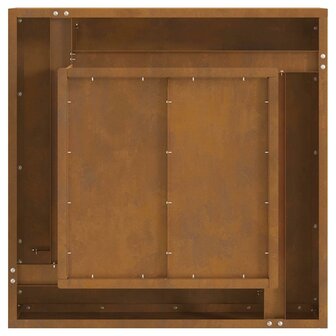 Vuurkorf vierkant 60x60x30 cm cortenstaal 8