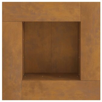 Vuurkorf vierkant 80x80x40 cm cortenstaal 5